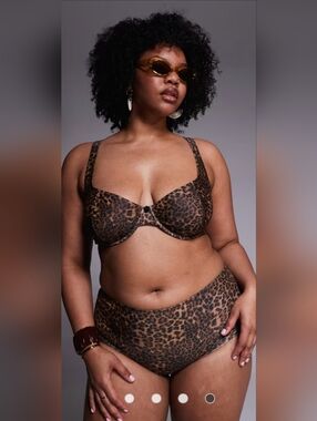 Asos SEALED! NWT! Curvy Kitty Underwired High Waist Bikini Set in Leopard. Sz 16